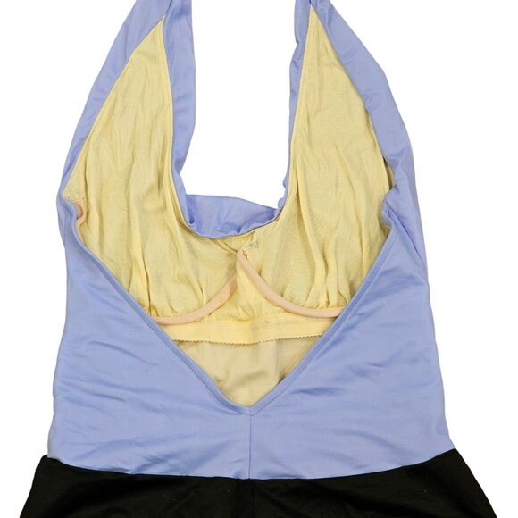 Vintage 90s Miraclesuit Size Medium Halter One‎ Piece Swimsuit Wired Cups Ruched - Picture 8 of 12